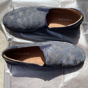 Trask Blue Loafers Comfortable Slip-Ons